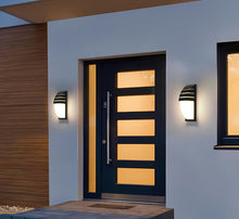 Load image into Gallery viewer, Outdoor Black Wall Light Waterproof IP65 LED Warm Light 12W 58x12cm 2 Pack