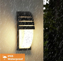 Load image into Gallery viewer, Outdoor Black Wall Light Waterproof IP65 LED Warm Light 12W 58x12cm 2 Pack