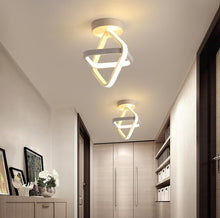 Load image into Gallery viewer, Square White Ceiling Lamp LED Linear Ceiling Lamp Warm White Semi-Flush Mount