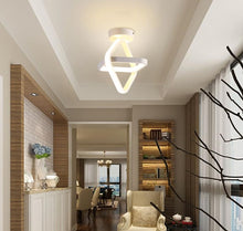 Load image into Gallery viewer, Square White Ceiling Lamp LED Linear Ceiling Lamp Warm White Semi-Flush Mount