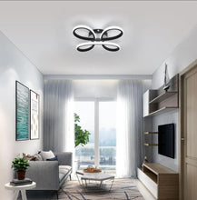 Load image into Gallery viewer, Modern LED Ceiling Light White/Black , 30W Ceiling Lamp Flower Ceiling Lighting Cool Light