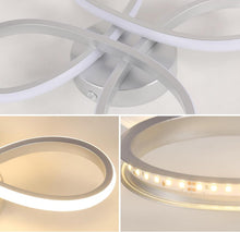 Load image into Gallery viewer, Modern LED Silver Ceiling Light Flower Shape Warm White Light 30cm