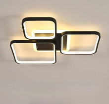 Load image into Gallery viewer, Modern Square Dimmable LED Ceiling Light Black, Modern Light with Remote Control 57 cm