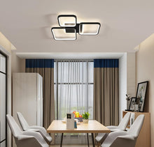 Load image into Gallery viewer, Modern Square Dimmable LED Ceiling Light Black, Modern Light with Remote Control 57 cm