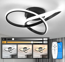 Load image into Gallery viewer, LED Black Ceiling Light Dimmable with Remote Control 40cm Modern Ceiling Lamp