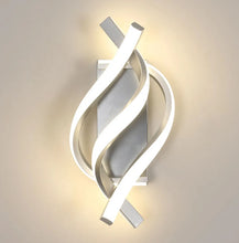 Load image into Gallery viewer, LED Wall Lamp Silver Warm White 34x15cm Spiral LED Wall Sconce