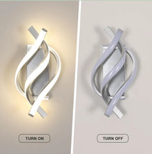 Load image into Gallery viewer, LED Wall Lamp Silver Warm White 34x15cm Spiral LED Wall Sconce