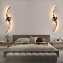 Load image into Gallery viewer, Wall Lamp Modern Simple Black Warm Light 80cm Wall Sconce