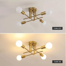 Load image into Gallery viewer, Retro Vintage Ceiling Light Ceiling Lamp Modern Gold Chandelier 43cm