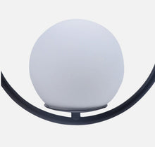 Load image into Gallery viewer, Modern Metal Circle Glass Globe Shaped Pendant Ceiling Light Black E27