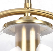 Load image into Gallery viewer, Gold Ring Pendant Light 25cm with Glass Shade Globe Modern Chandelier Ceiling Light