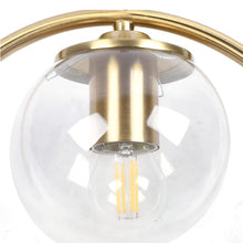 Load image into Gallery viewer, Gold Ring Pendant Light 25cm with Glass Shade Globe Modern Chandelier Ceiling Light