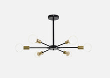 Load image into Gallery viewer, Ceiling Light Semi Flush Mount E27 Black/Black and Gold Modern Ceiling Lights Chandelier Fixture Lamp