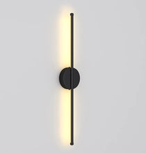 Load image into Gallery viewer, Black 60cm Long Strip Linear LED Indoor Wall Light Wall Sconce Warm Light