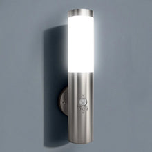Load image into Gallery viewer, Silver Wall Light Outdoor Motion Sensor E27 Bulb Base Lamp for Garden