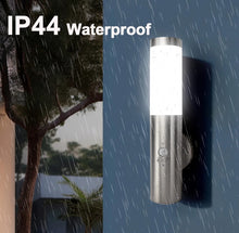 Load image into Gallery viewer, Silver Wall Light Outdoor Motion Sensor E27 Bulb Base Lamp for Garden