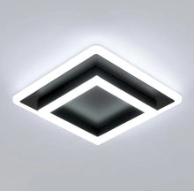 Load image into Gallery viewer, LED Ceiling Light Matte Black Modern Square Cool White 6500K 30cm