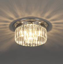 Load image into Gallery viewer, Modern Ceiling Chandelier Pendant Light K9 Crystal Drop Lampshade 40cm Silver