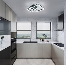 Load image into Gallery viewer, LED Ceiling Lamp Chandelier Black Square Modern 52cm