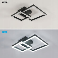 Load image into Gallery viewer, LED Ceiling Lamp Chandelier Black Square Modern 52cm