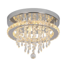 Load image into Gallery viewer, Ceiling Light Silver Modern Crystal Flush Mount Cool White/Warm White LED 30 x 22 cm
