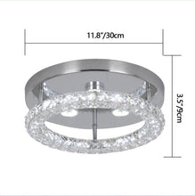 Load image into Gallery viewer, Chandelier Silver Modern LED Crystal Flush Mount Changeable 30cm