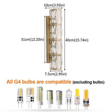 Load image into Gallery viewer, Crystal Wall Light LED Wall Lamp Gold G4 Sconce 40cm