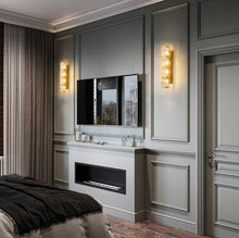 Load image into Gallery viewer, Crystal Wall Light LED Wall Lamp Gold G4 Sconce 40cm