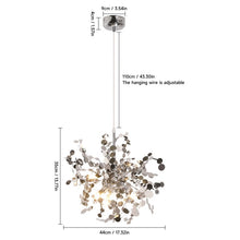 Load image into Gallery viewer, Chandelier Pendant Light Height Adjustable Silver/Gold Hanging Lamp