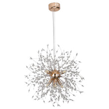 Load image into Gallery viewer, Modern Chandelier Fireworks Pendant Light Crystal Ceiling Light G9 Bulb 50cm Gold