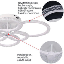 Load image into Gallery viewer, LED Ceiling Lights White Chandelier Modern Dimmable With Remote Control 76cm