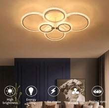 Load image into Gallery viewer, LED Ceiling Lights White Chandelier Modern Dimmable With Remote Control 76cm