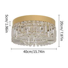 Load image into Gallery viewer, LED Ceiling Light Crystal Gold Chandelier Pendant Light 3 Color Lights 40/50cm