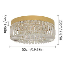 Load image into Gallery viewer, LED Ceiling Light Crystal Gold Chandelier Pendant Light 3 Color Lights 40/50cm