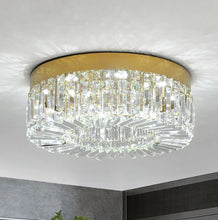 Load image into Gallery viewer, LED Ceiling Light Crystal Gold Chandelier Pendant Light 3 Color Lights 40/50cm