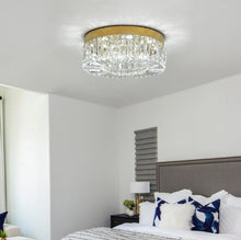 Load image into Gallery viewer, LED Ceiling Light Crystal Gold Chandelier Pendant Light 3 Color Lights 40/50cm