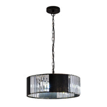 Load image into Gallery viewer, Crystal Chandelier Black Ceiling Pendant Lighting 5 x E12