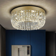 Load image into Gallery viewer, LED Ceiling Light Crystal Chandelier Gold Pendant Light 3 Color Lights 50x21cm