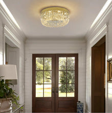 Load image into Gallery viewer, LED Ceiling Light Crystal Chandelier Gold Pendant Light 3 Color Lights 50x21cm