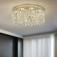 Load image into Gallery viewer, LED Ceiling Light Crystal Chandelier Gold 3 Color Lights 50x21cm