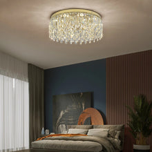 Load image into Gallery viewer, LED Ceiling Light Crystal Chandelier Gold 3 Color Lights 50x21cm