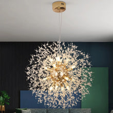 Load image into Gallery viewer, Chandelier Gold Crystal Firework Pendant Ceiling Light 16Lights G9