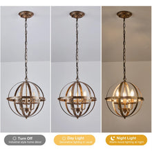 Load image into Gallery viewer, Pendant Light Industrial Globe Lighting Chandelier Hanging Bronze/Black 32cm