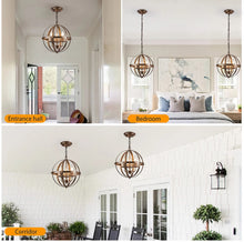 Load image into Gallery viewer, Pendant Light Industrial Globe Lighting Chandelier Hanging Bronze/Black 32cm