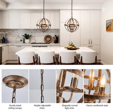 Load image into Gallery viewer, Pendant Light Industrial Globe Lighting Chandelier Hanging Bronze/Black 32cm