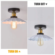 Load image into Gallery viewer, 2Pack Ceiling Light Flush Mount E27 Lamp White Scalloped Shade Modern