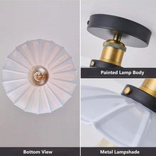 Load image into Gallery viewer, 2Pack Ceiling Light Flush Mount E27 Lamp White Scalloped Shade Modern