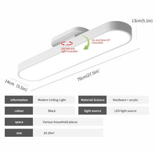 Load image into Gallery viewer, Flush Mount LED Ceiling Light Black/White with Remote Control 70cm Dimmable