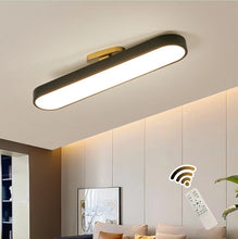 Load image into Gallery viewer, Flush Mount LED Ceiling Light Black/White with Remote Control 70cm Dimmable