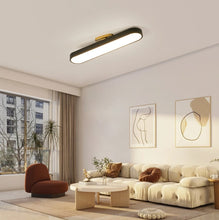 Load image into Gallery viewer, Flush Mount LED Ceiling Light Black/White with Remote Control 70cm Dimmable